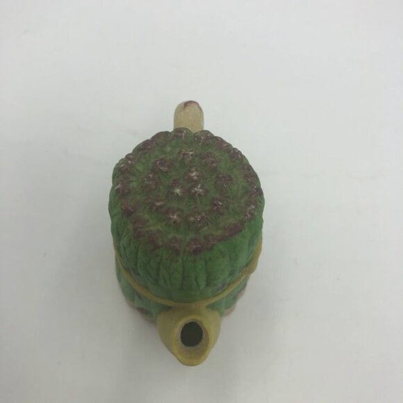 Vintage Asparagus Miniature Ceramic Teapot with Lid Vegetable Theme Collectible - Picture 8 of 13